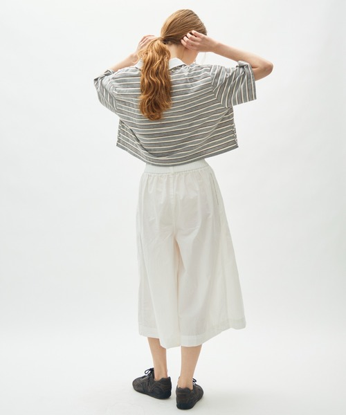 full/fill.(フルフィル)の「border short polo T / ボーダーショートポロT(Tシャツ/カットソー・レディース・ネイビー/グレー・FREE)」の14枚目の写真
