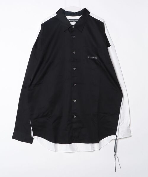 mastermind JAPAN（マスターマインド）の「COLOR BLOCK LS SHIRT（シャツ/ブラウス・メンズ・ブラック系その他/ホワイト系その他・XL）」の2枚目の写真