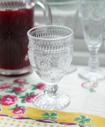 DULTON（ダルトン）の「GLASS GOBLET FLUTE GLASS MARGARET/ゴブレット フルートグラス 花柄（グラス/マグカップ/タンブラー）」