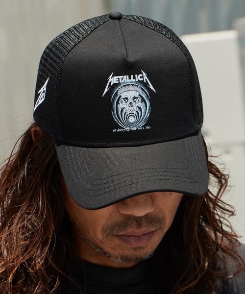 METALLICA(メタリカ)の「Metallica/メタリカ Unisex Mesh Back Cap: In Vertigo(Black) メッシュ カーブバイザー ストリート ロック メンズ レディース 2026年 夏 夏服(キャップ・メンズ・ブラック・FREE)」の1枚目の写真