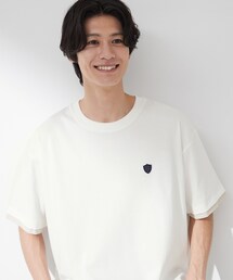 【マシンウォッシャブル】袖レイヤード半袖Tシャツ