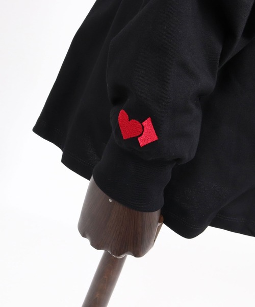 GLIMCLAP(グリムクラップ)の「mlt5760-Embroidered Long Sleeve T-shirt - Character & Playing Card Motifs ロングスリーブTシャツ(211-024-gla-cg)(Tシャツ/カットソー・メンズ・ホワイト/ブラック・M/S/L)」の22枚目の写真