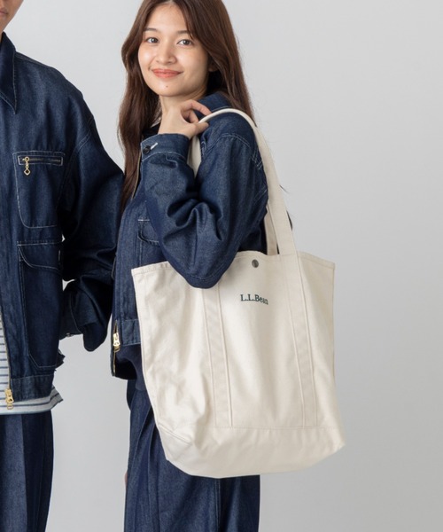 L.L.Bean(エルエルビーン)の「グローサリー・トート、トール(トートバッグ・レディース・アイボリー/パープル/ブラック/ベージュ/グレー/ピンク・ONE SIZE)」の19枚目の写真