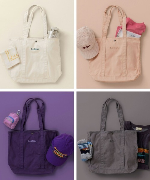 L.L.Bean(エルエルビーン)の「グローサリー・トート、トール(トートバッグ・レディース・アイボリー/パープル/ブラック/ベージュ/グレー/ピンク・ONE SIZE)」の12枚目の写真