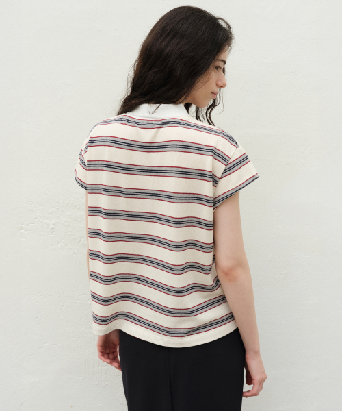 LEVAR（レバー）の「Stripe PK T-shirt - Ecru Stripe（Tシャツ/カットソー・レディース・その他・FREE）」の2枚目の写真