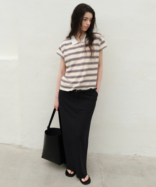 LEVAR（レバー）の「Stripe PK T-shirt - Ecru Stripe（Tシャツ/カットソー・レディース・その他・FREE）」の3枚目の写真