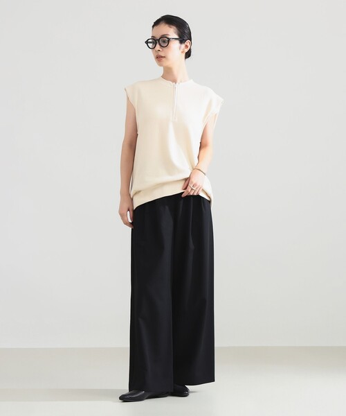 Demi-Luxe BEAMS(デミルクス ビームス)の「裏毛 ハーフ ジップ プルオーバー(その他トップス・レディース・ホワイト系その他6/チャコールグレー・ONE SIZE)」の3枚目の写真