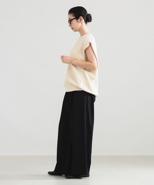 Demi-Luxe BEAMS(デミルクス ビームス)の「裏毛 ハーフ ジップ プルオーバー(その他トップス・レディース・ホワイト系その他6/チャコールグレー・ONE SIZE)」の5枚目の写真