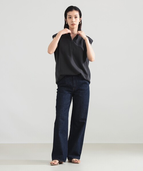 Demi-Luxe BEAMS(デミルクス ビームス)の「裏毛 ハーフ ジップ プルオーバー(その他トップス・レディース・ホワイト系その他6/チャコールグレー・ONE SIZE)」の7枚目の写真