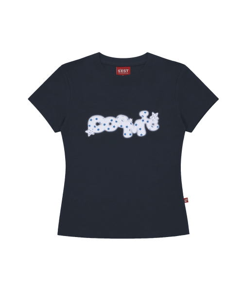 S'EST(エスイーエスティー)の「Milky Way Slim Fit T-Shirts Navy(Tシャツ/カットソー・レディース・ネイビー・SMALL)」の1枚目の写真