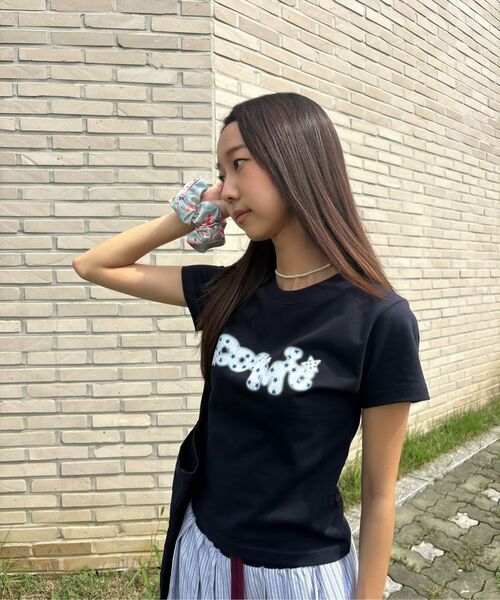 S'EST(エスイーエスティー)の「Milky Way Slim Fit T-Shirts Navy(Tシャツ/カットソー・レディース・ネイビー・SMALL)」の3枚目の写真