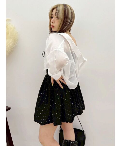 EVRIS（エヴリス）の「シアークロップドシャツ（シャツ/ブラウス・レディース・ブラック/ホワイト/ピンク・FREE）」の15枚目の写真