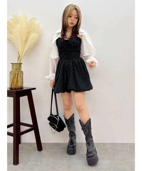 EVRIS（エヴリス）の「シアークロップドシャツ（シャツ/ブラウス・レディース・ブラック/ホワイト/ピンク・FREE）」の19枚目の写真