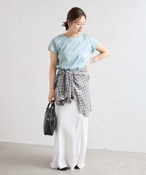 JOURNAL STANDARD（ジャーナルスタンダード）の「《追加3》汗ジミ防止ナノシアコンパクトTシャツ（Tシャツ/カットソー・レディース・ホワイト/グレー/サックスブルー/ベージュ系その他・FREE）」の15枚目の写真