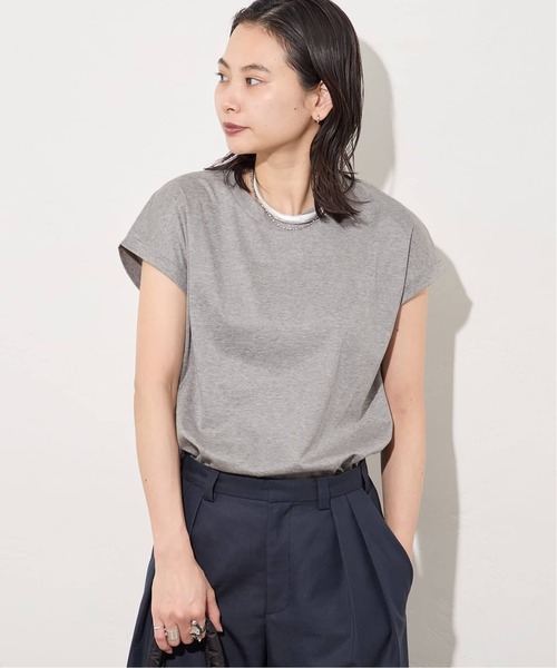 JOURNAL STANDARD（ジャーナルスタンダード）の「《追加3》汗ジミ防止ナノシアコンパクトTシャツ（Tシャツ/カットソー・レディース・ホワイト/グレー/サックスブルー/ベージュ系その他・FREE）」の18枚目の写真