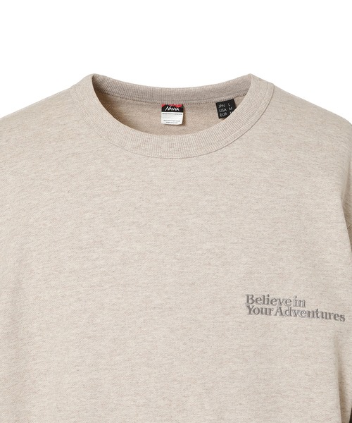 NANGA（ナンガ）の「ECOHYBRID MESSAGE EMB SWEAT/エコハイブリッド メッセージ エンブロイダリー スウェット（スウェット・メンズ・ライトグレー/ブラック系その他/オートミール・S/L/M）」の14枚目の写真