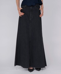 【YANUK/ヤヌーク】Mermaid Skirt black(ブラックデニムマーメイドスカート 20157163304)