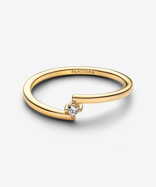 PANDORA（パンドラ）の「スプリット ソリティア ゴールド リング（リング・レディース・イエローゴールド・50/48/58/56/54/52/60）」の2枚目の写真