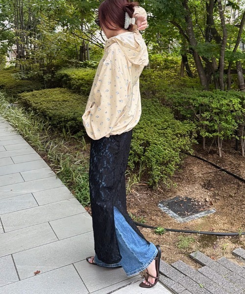 SallyLunn(サリーラン)の「【mai×SallyLunn】着こなしの幅が広がる!ペチコート付きレーススカート(スカート・レディース・ホワイト/ブラック・FREE)」の5枚目の写真