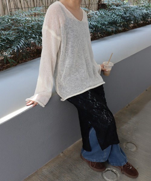 SallyLunn(サリーラン)の「【mai×SallyLunn】着こなしの幅が広がる!ペチコート付きレーススカート(スカート・レディース・ホワイト/ブラック・FREE)」の7枚目の写真