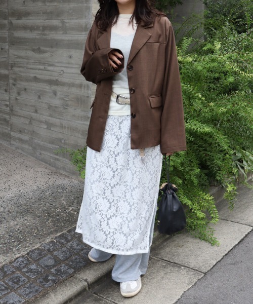 SallyLunn(サリーラン)の「【mai×SallyLunn】着こなしの幅が広がる!ペチコート付きレーススカート(スカート・レディース・ホワイト/ブラック・FREE)」の22枚目の写真