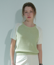 Round Color Matching Half Knit (Yellow_green)