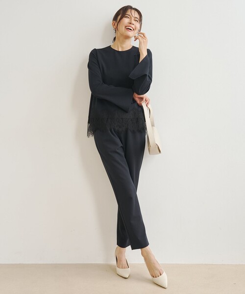 UNFILO(アンフィーロ)の「【15サイズ展開/ウエストゴム】BEAUTY MOVE スティックパンツ(その他パンツ・レディース・ブラック系/ライトグレー系/ネイビー系・XX-LARGE/XXXL/X-LARGE/XLT)」の4枚目の写真