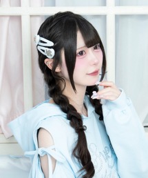 再販♡ベロアリボン リバティ*先着3名様 ロゴベロアミニリボン（バレッタ/ヘアクリップ）｜LAFARY（ラファリー
