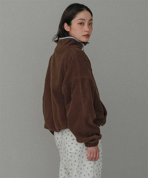 miette(ミエット)の「フリースジップアップパーカー(パーカー・レディース・ブラウン/ネイビー/チャコール・M/MT)」の10枚目の写真