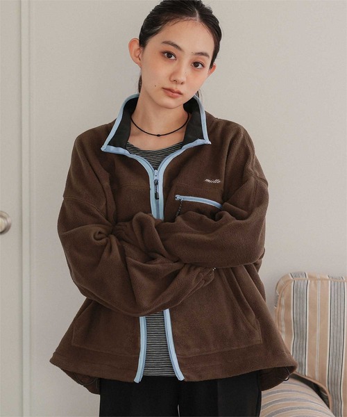 miette(ミエット)の「フリースジップアップパーカー(パーカー・レディース・ブラウン/ネイビー/チャコール・M/MT)」の13枚目の写真
