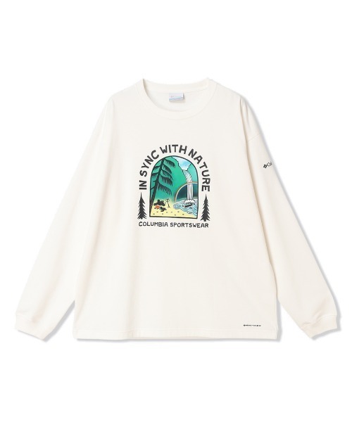 Columbia(コロンビア)の「コロンビア Columbia レイクトゥアベニューグラフィックロングスリーブTシャツ(Tシャツ/カットソー・メンズ・ホワイト/ブルー/ホワイト×グリーン/ホワイト系その他・L/S/M/LL)」の3枚目の写真