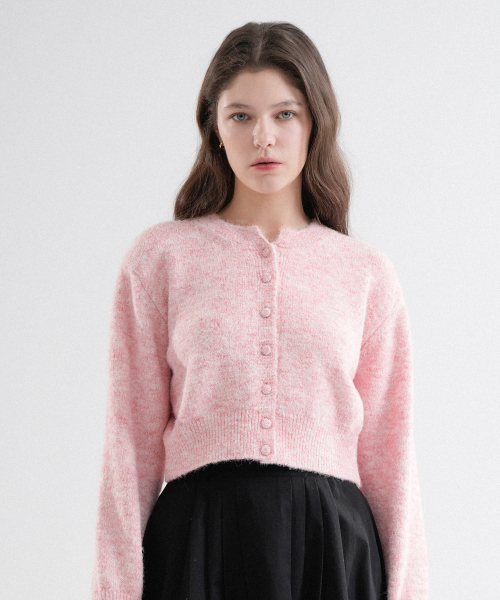 VLETI(ブレッティ)の「Wool Color Mixed Knit Round Cardigan (Light_pink)(カーディガン/ボレロ・レディース・ライトピンク・FREE)」の2枚目の写真