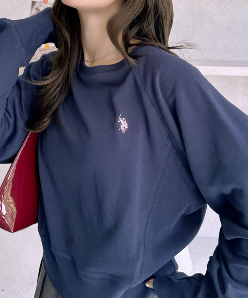 U.S. POLO ASSN.(ユーエスポロアッスン)の「【Ada.別注 U.S. POLO ASSN.】クロップド ショート丈 スウェット(その他トップス・レディース・ネイビー/グレー/レッド・M/L)」の19枚目の写真