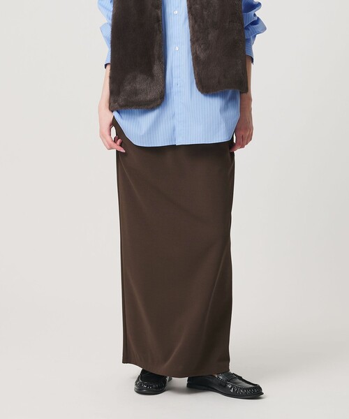 BEAUTY&YOUTH UNITED ARROWS(ビューティーアンドユースユナイテッドアローズ)の「【WEB限定】ジャージー ドローコードスカート ウォッシャブル(スカート・レディース・ライトグレー/ブラック/ダークブラウン・S/M)」の1枚目の写真