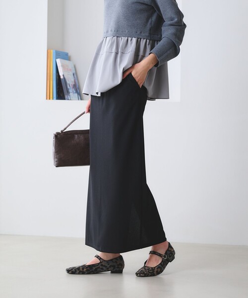 BEAUTY&YOUTH UNITED ARROWS(ビューティーアンドユースユナイテッドアローズ)の「【WEB限定】ジャージー ドローコードスカート ウォッシャブル(スカート・レディース・ライトグレー/ブラック/ダークブラウン・S/M)」の4枚目の写真