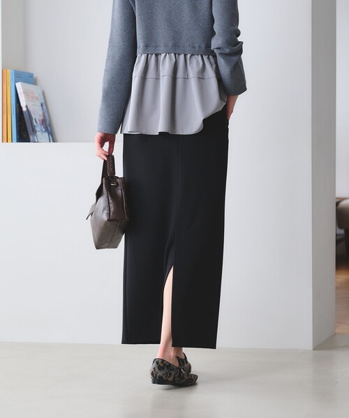 BEAUTY&YOUTH UNITED ARROWS(ビューティーアンドユースユナイテッドアローズ)の「【WEB限定】ジャージー ドローコードスカート ウォッシャブル(スカート・レディース・ライトグレー/ブラック/ダークブラウン・S/M)」の5枚目の写真