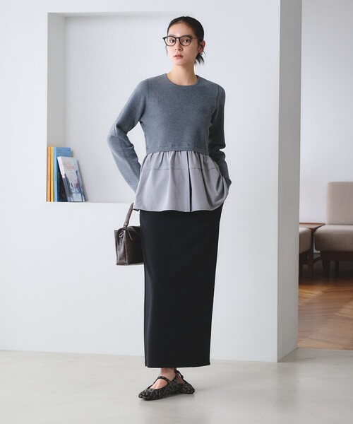 BEAUTY&YOUTH UNITED ARROWS(ビューティーアンドユースユナイテッドアローズ)の「【WEB限定】ジャージー ドローコードスカート ウォッシャブル(スカート・レディース・ライトグレー/ブラック/ダークブラウン・S/M)」の7枚目の写真