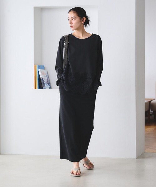 BEAUTY&YOUTH UNITED ARROWS(ビューティーアンドユースユナイテッドアローズ)の「【WEB限定】ジャージー ドローコードスカート ウォッシャブル(スカート・レディース・ライトグレー/ブラック/ダークブラウン・S/M)」の8枚目の写真