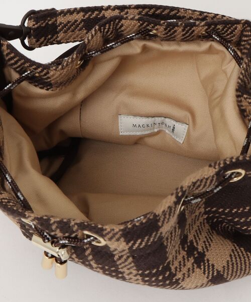 Mackintosh（マッキントッシュ）の「DRAWSTRING BAG BIG CHECK（ショルダーバッグ・レディース・ブラウン系その他/ネイビー系・FREE）」の15枚目の写真