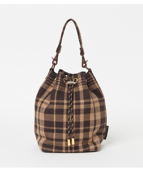 Mackintosh（マッキントッシュ）の「DRAWSTRING BAG BIG CHECK（ショルダーバッグ・レディース・ブラウン系その他/ネイビー系・FREE）」の2枚目の写真