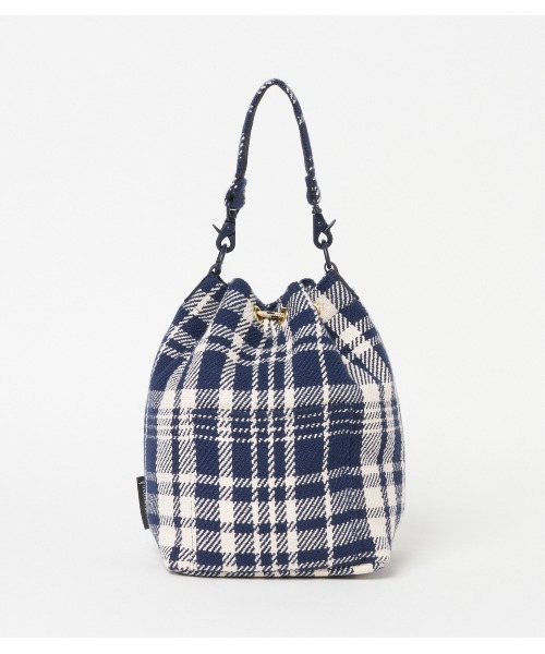 Mackintosh（マッキントッシュ）の「DRAWSTRING BAG BIG CHECK（ショルダーバッグ・レディース・ブラウン系その他/ネイビー系・FREE）」の3枚目の写真