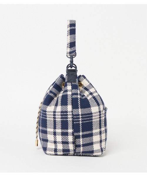 Mackintosh（マッキントッシュ）の「DRAWSTRING BAG BIG CHECK（ショルダーバッグ・レディース・ブラウン系その他/ネイビー系・FREE）」の4枚目の写真