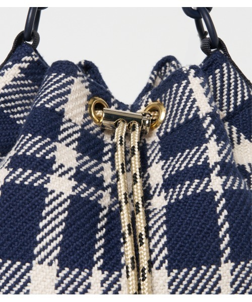 Mackintosh（マッキントッシュ）の「DRAWSTRING BAG BIG CHECK（ショルダーバッグ・レディース・ブラウン系その他/ネイビー系・FREE）」の9枚目の写真