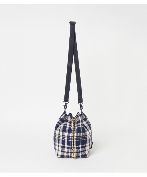 Mackintosh（マッキントッシュ）の「DRAWSTRING BAG BIG CHECK（ショルダーバッグ・レディース・ブラウン系その他/ネイビー系・FREE）」の10枚目の写真