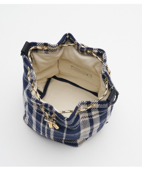 Mackintosh（マッキントッシュ）の「DRAWSTRING BAG BIG CHECK（ショルダーバッグ・レディース・ブラウン系その他/ネイビー系・FREE）」の11枚目の写真