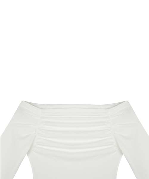 LUVISTRUE（ラヴイズトゥルー）の「RL SHIRRING SLEEVE(WHITE)（Tシャツ/カットソー・レディース・その他・FREE）」の4枚目の写真
