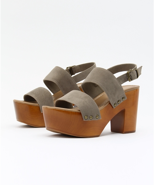 mystic(ミスティック)の「【mystic】ウッドソールサンダル(サンダル・レディース・モカ/キャメル/その他22・36/37/38)」の2枚目の写真