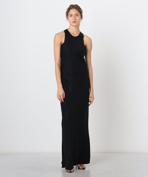 Gabriela Coll Garments(ガブリエラコールガーメンツ)の「GABRIELA COLL GARMENTS NO.303 LINEN BIAS DRESS リネン マキシドレス(ワンピース・レディース・ブラック・2)」の2枚目の写真