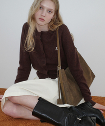 SUEDE HOBO BAG_KHAKI
