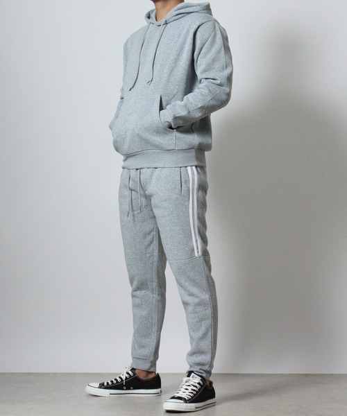 NYLAUS（ナイラス）の「【Nylaus】裏起毛 サイドライン スウェットパンツ スリムパンツ ストレッチパンツ（スウェットパンツ・メンズ・チャコール/ブラック/カーキ/杢グレー・M/LL/L）」の5枚目の写真